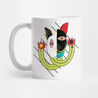 abstract cat art design Mug